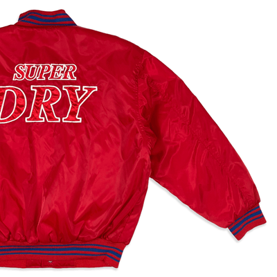 Rare 1990s Promotional Retro Showa Japan Asahi Super Dry Jacket Red - Sugoi JDM