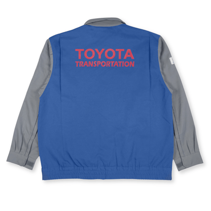 Rare Genuine Retro Japan JDM Heavy Duty Toyota Transportation Staff Jacket Blue - Sugoi JDM