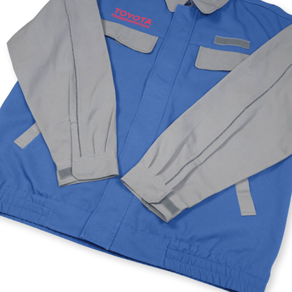 Rare Genuine Retro Japan JDM Heavy Duty Toyota Transportation Staff Jacket Blue - Sugoi JDM