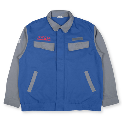 Rare Genuine Retro Japan JDM Heavy Duty Toyota Transportation Staff Jacket Blue - Sugoi JDM