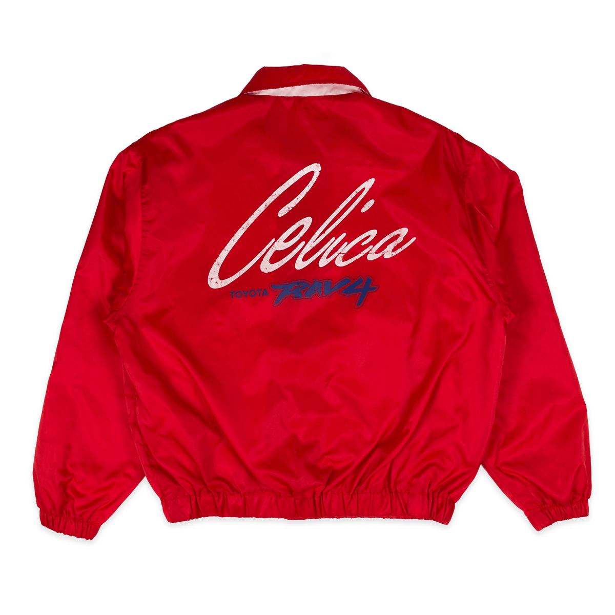 Rare Vintage 1990s Toyota Celica RAV4 Staff Coaches Jacket Red - Sugoi JDM