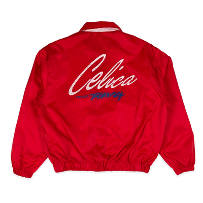 Rare Vintage 1990s Toyota Celica RAV4 Staff Coaches Jacket Red - Sugoi JDM