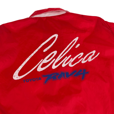 Rare Vintage 1990s Toyota Celica RAV4 Staff Coaches Jacket Red - Sugoi JDM