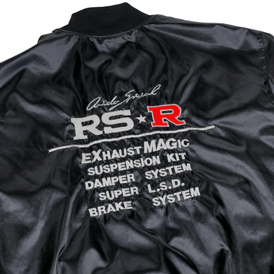 Rare Vintage JDM Japan 1990s RS-R Racing Staff Bomber Jacket Black - Sugoi JDM