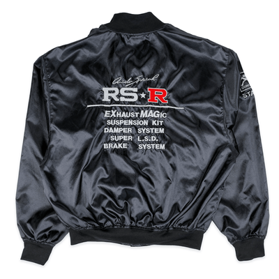Rare Vintage JDM Japan 1990s RS-R Racing Staff Bomber Jacket Black - Sugoi JDM