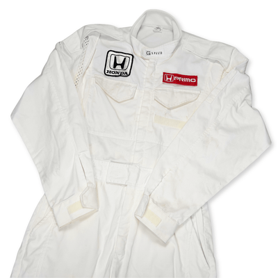 Rare Vintage JDM Japan G - Speed Honda Primo Pit Crew Coveralls Tsunagi White - Sugoi JDM