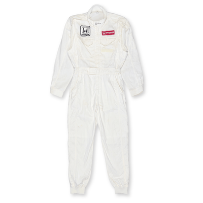 Rare Vintage JDM Japan G - Speed Honda Primo Pit Crew Coveralls Tsunagi White - Sugoi JDM
