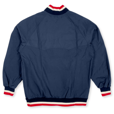 Retro 1970s Showa Era JDM Japan Yamaha Racing Pit Crew Jacket Blue - Sugoi JDM