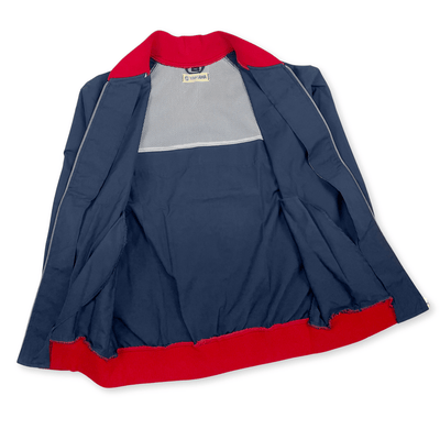 Retro 1970s Showa Era JDM Japan Yamaha Racing Pit Crew Jacket Blue - Sugoi JDM