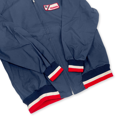 Retro 1970s Showa Era JDM Japan Yamaha Racing Pit Crew Jacket Blue - Sugoi JDM