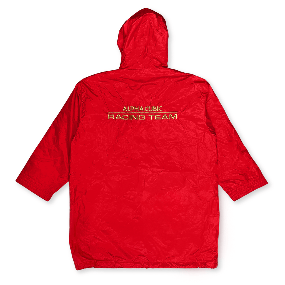 Retro 1990s JDM Japan Alpha Cubic Porsche Racing Team Bench Jacket Red ...