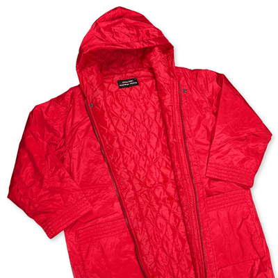 Retro 1990s JDM Japan Alpha Cubic Porsche Racing Team Bench Jacket Red - Sugoi JDM