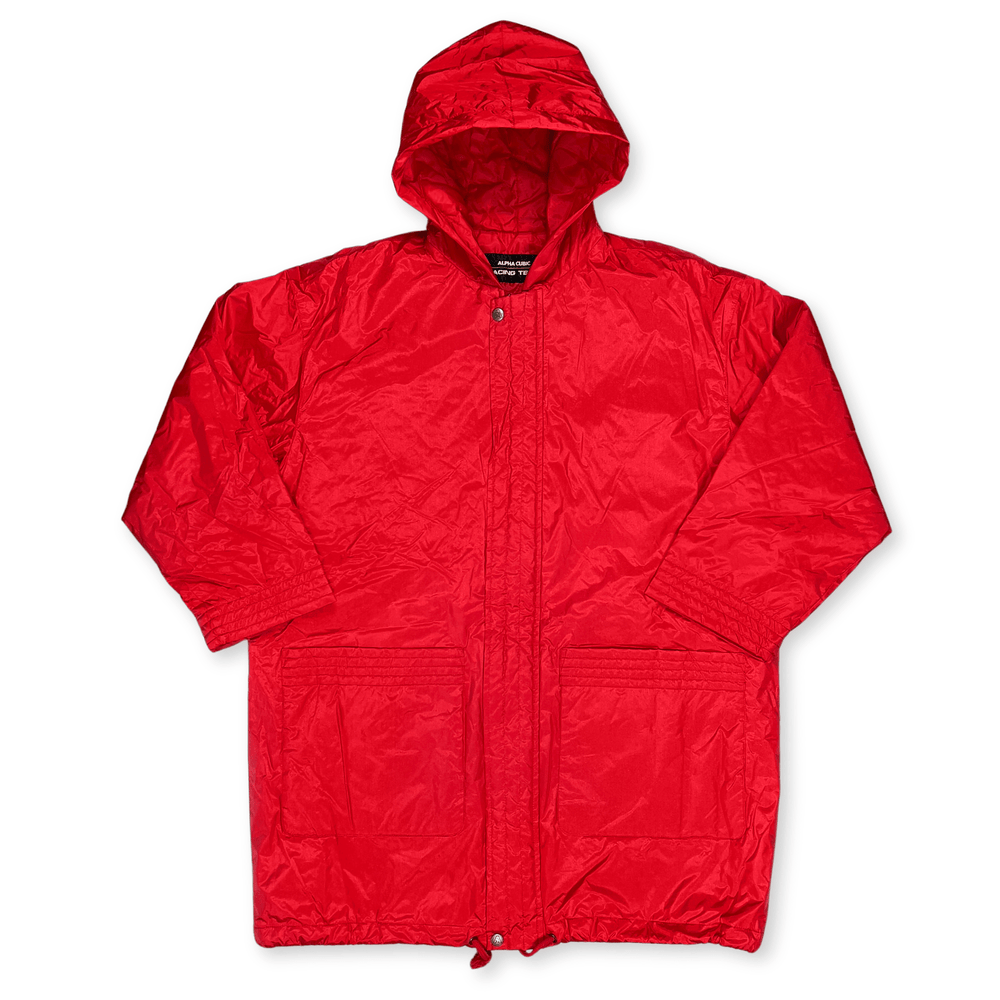 Retro 1990s JDM Japan Alpha Cubic Porsche Racing Team Bench Jacket Red ...
