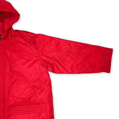 Retro 1990s JDM Japan Alpha Cubic Porsche Racing Team Bench Jacket Red - Sugoi JDM