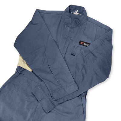 Retro 1990s Showa Era JDM Japan Yokohama Coveralls Tsunagi Blue - Sugoi JDM