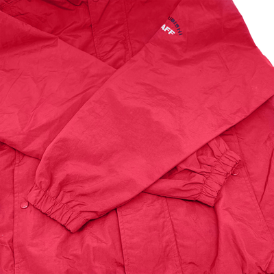 Retro 1990s Showa JDM Japan Mitsubishi Motors Staff Employee Jacket Red - Sugoi JDM