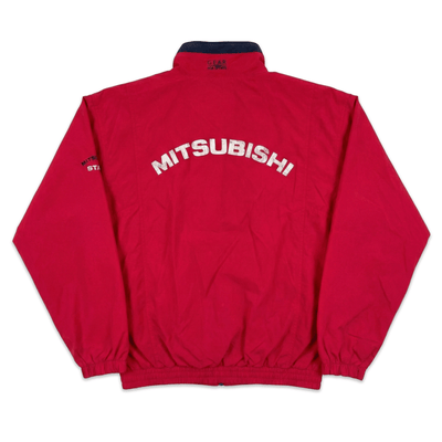 Retro 1990s Showa JDM Japan Mitsubishi Motors Staff Employee Jacket Red - Sugoi JDM