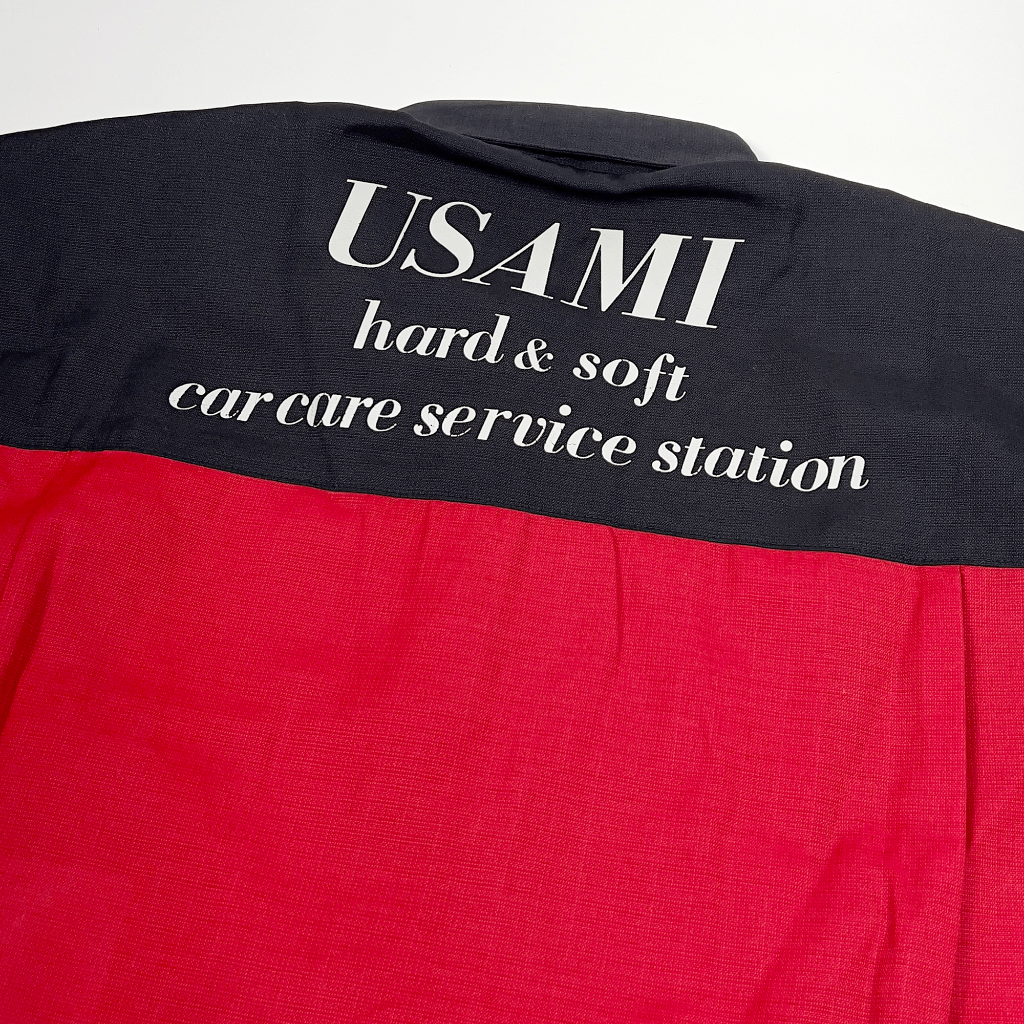 Retro 1990s Usami Koyu Hard & Soft Service Station Staff Short Sleeve Shirt - Sugoi JDM