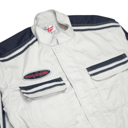 Retro Japan JDM Kobe Toyota Summer Coveralls Tsunagi Mechanic Suite Black - Sugoi JDM