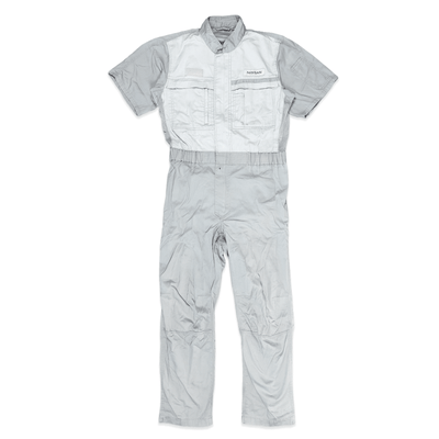 Retro Japan JDM Nissan TS Short Sleeve Tsunagi Staff Summer Coverall Grey - Sugoi JDM