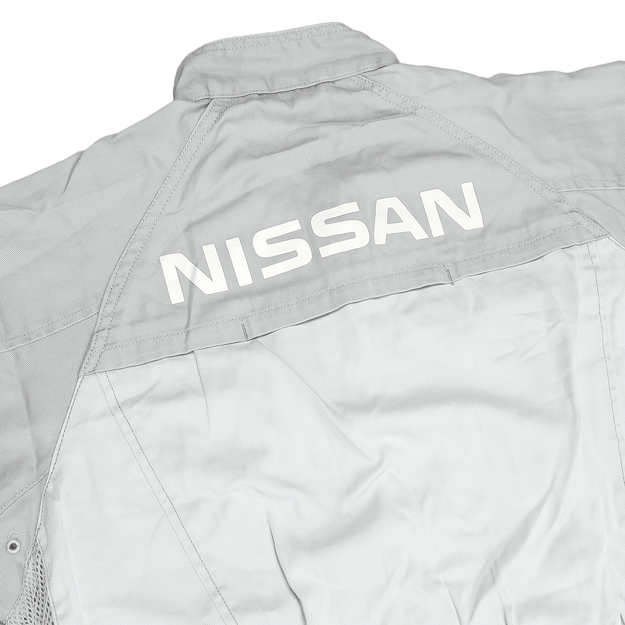 Retro Japan JDM Nissan TS Short Sleeve Tsunagi Staff Summer Coverall Grey - Sugoi JDM
