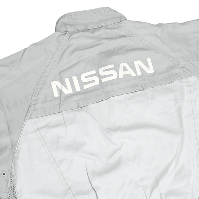 Retro Japan JDM Nissan TS Short Sleeve Tsunagi Staff Summer Coverall Grey - Sugoi JDM