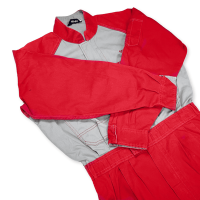 Retro Japan JDM Nissan Tsunagi Showa Era Red Stage Staff Coverall Uniform - Sugoi JDM
