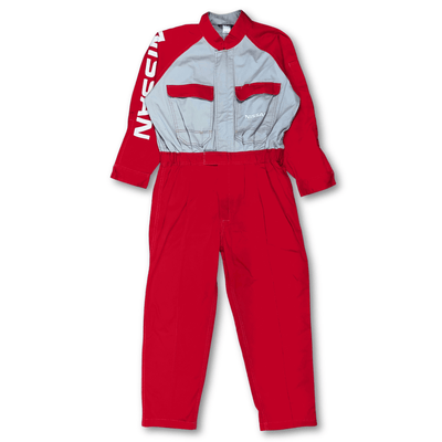 Retro Japan JDM Nissan Tsunagi Showa Mechanics Coverall Uniform Red - Sugoi JDM