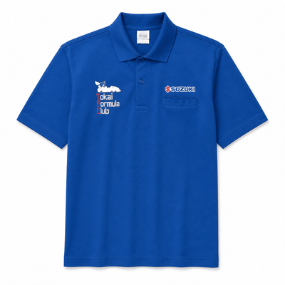 Retro Japan JDM Tokai University Suzuki Formula Racing Team Polo Shirt Blue - Sugoi JDM