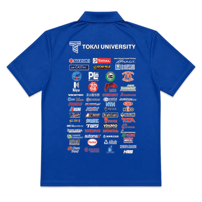 Retro Japan JDM Tokai University Suzuki Formula Racing Team Polo Shirt Blue - Sugoi JDM