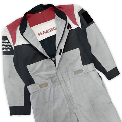 Retro Japan Nissan Automobile Technical College Tsunagi Mechanics Coverall - Sugoi JDM