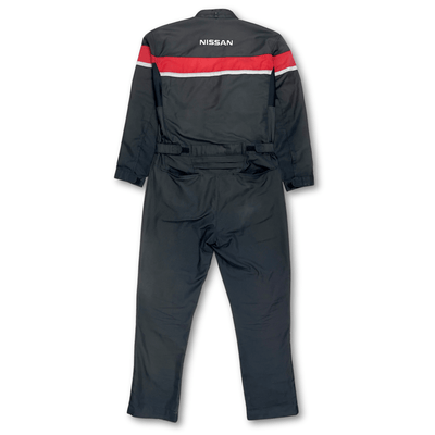 Retro Japan Nissan Pitwork Summer Tsunagi Mechanics Coverall Uniform Black - Sugoi JDM