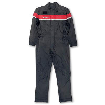 Retro Japan Nissan Pitwork Summer Tsunagi Mechanics Coverall Uniform Black - Sugoi JDM