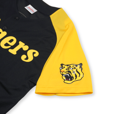 Retro Japan NPB Hanshin Tigers Logo Baseball Fan Club Light Jersey Black Yellow - Sugoi JDM