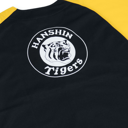 Retro Japan NPB Hanshin Tigers Logo Baseball Fan Club Light Jersey Black Yellow - Sugoi JDM