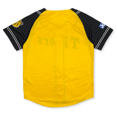 Retro Japan NPB Hanshin Tigers Two Tone Baseball Light Jersey Yellow - Sugoi JDM