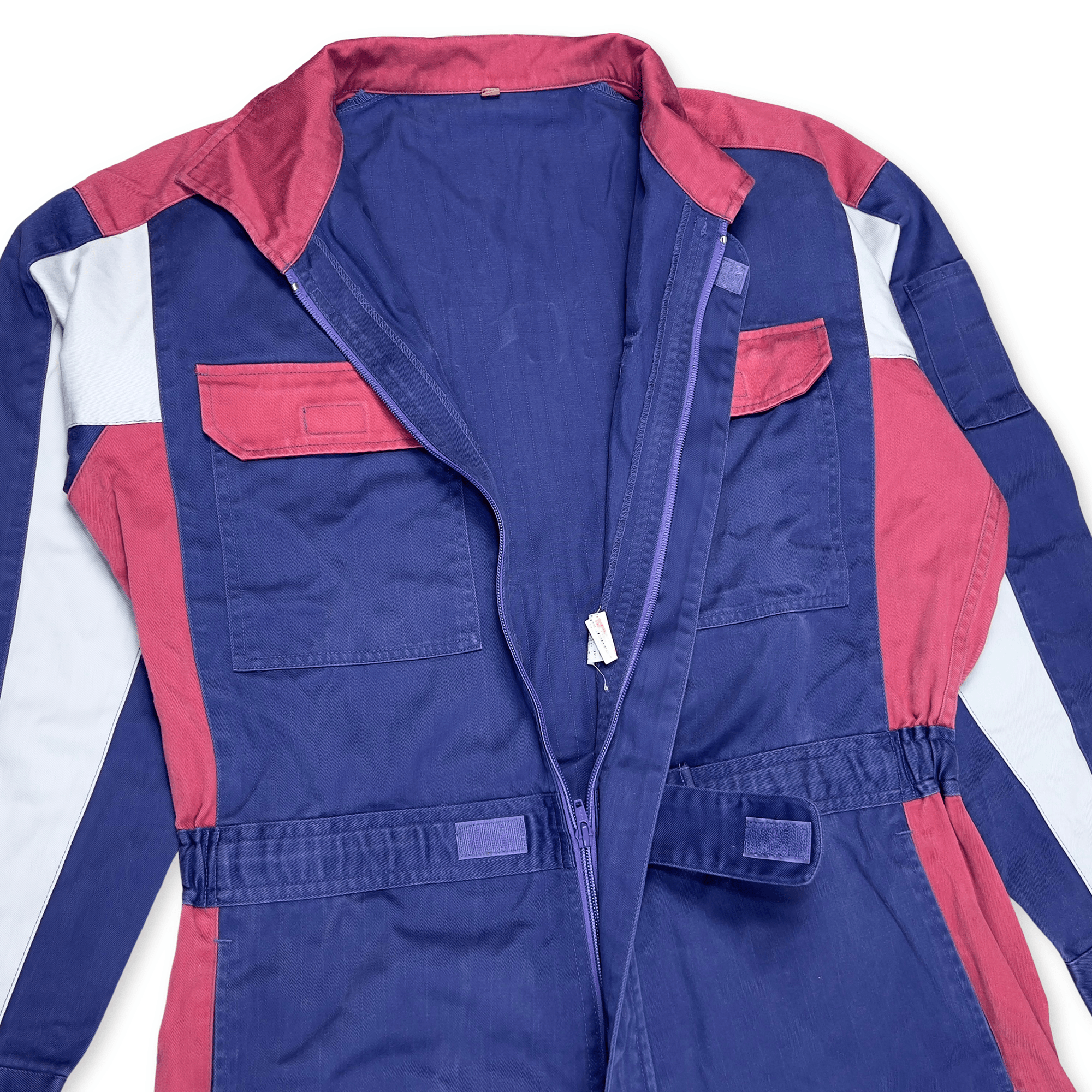 Retro Japan Showa Era JDM Hino Toyota Motors Staff Tsunagi Coveralls Blue - Sugoi JDM