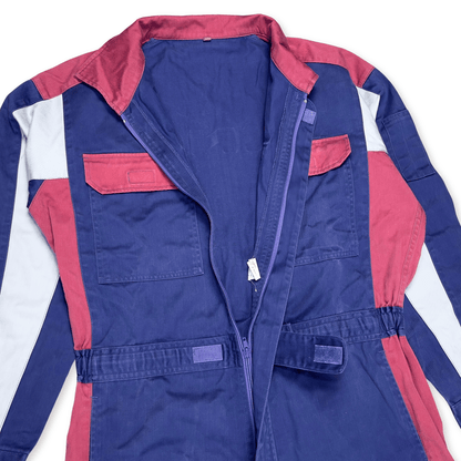 Retro Japan Showa Era JDM Hino Toyota Motors Staff Tsunagi Coveralls Blue - Sugoi JDM