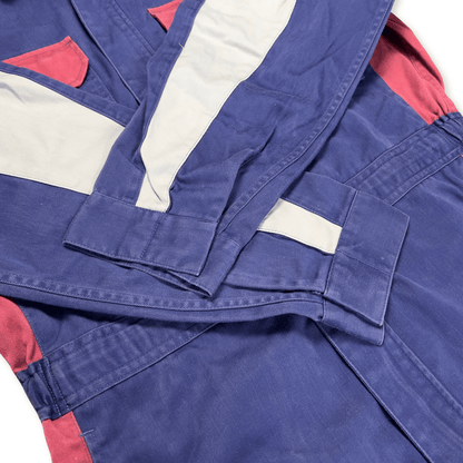 Retro Japan Showa Era JDM Hino Toyota Motors Staff Tsunagi Coveralls Blue - Sugoi JDM