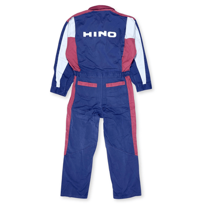 Retro Japan Showa Era JDM Hino Toyota Motors Staff Tsunagi Coveralls Blue - Sugoi JDM