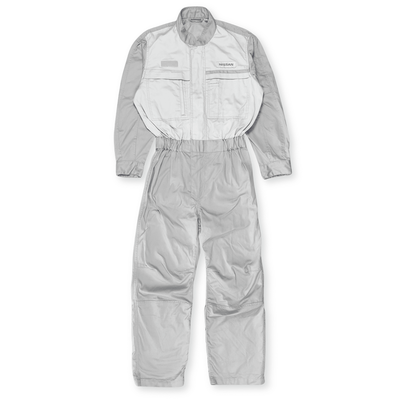 Retro Japan Showa JDM Nissan Tsunagi Mechanics Coverall Uniform Grey - Sugoi JDM