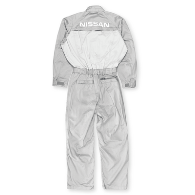 Retro Japan Showa JDM Nissan Tsunagi Mechanics Coverall Uniform Grey - Sugoi JDM
