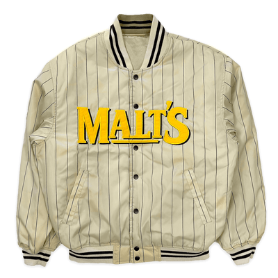Retro Japan Suntory Reversible Malts Baseball Pin Stripe Stadium Varsity Jacket - Sugoi JDM