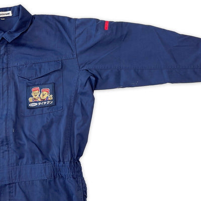 Retro JDM Japan Bridgestone Mista Tire Mechanic Tsunagi Coveralls Blue - Sugoi JDM