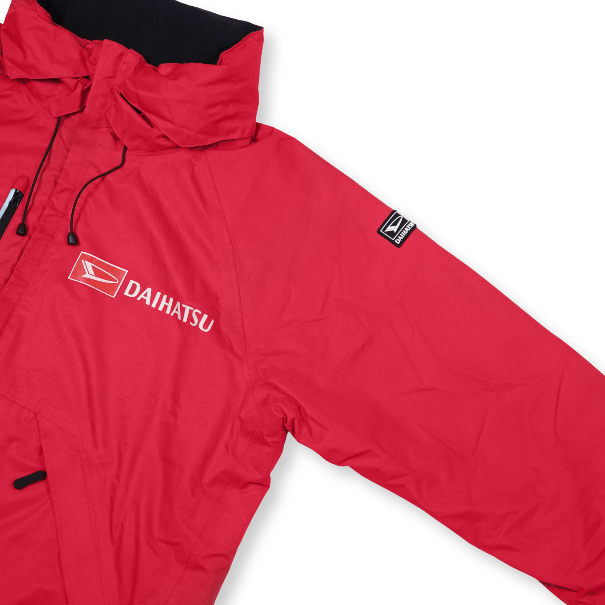 Retro JDM Japan Daihatsu HIJET Cargo Kei Truck Staff Insulated Hoodie Jacket Red - Sugoi JDM