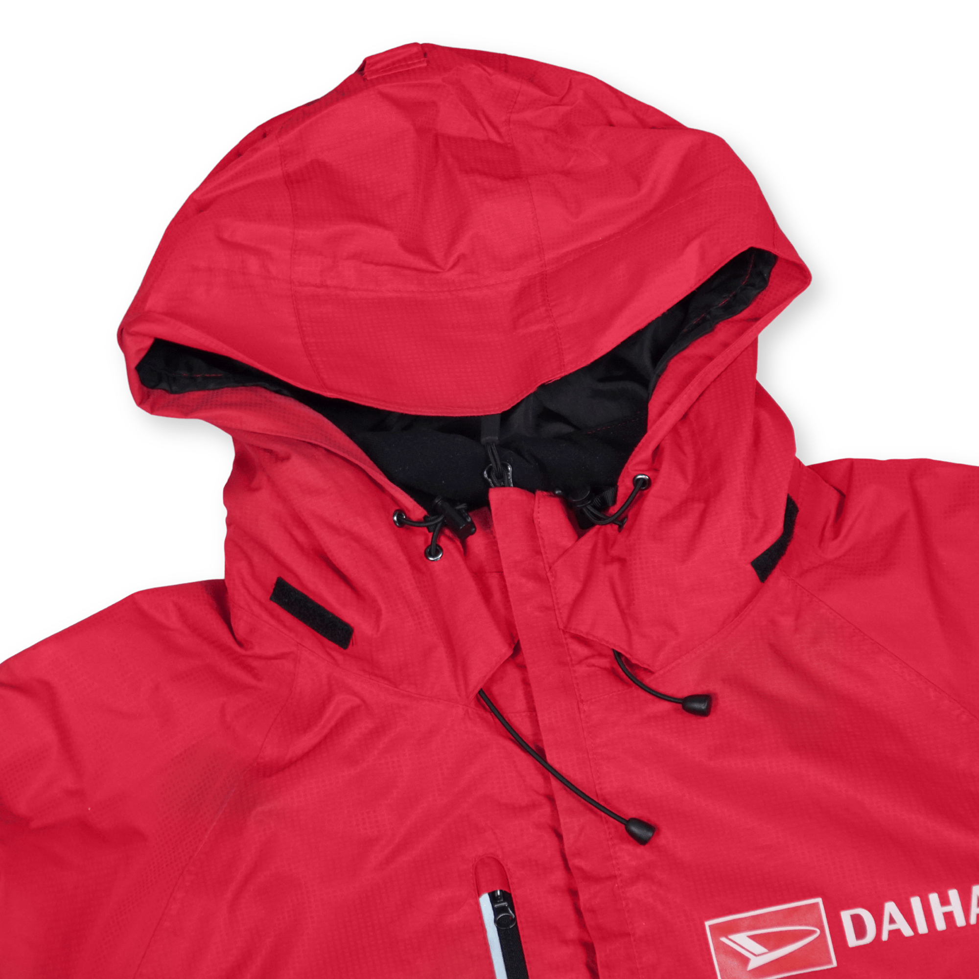 Retro JDM Japan Daihatsu HIJET Cargo Kei Truck Staff Insulated Hoodie Jacket Red - Sugoi JDM