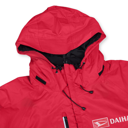 Retro JDM Japan Daihatsu HIJET Cargo Kei Truck Staff Insulated Hoodie Jacket Red - Sugoi JDM