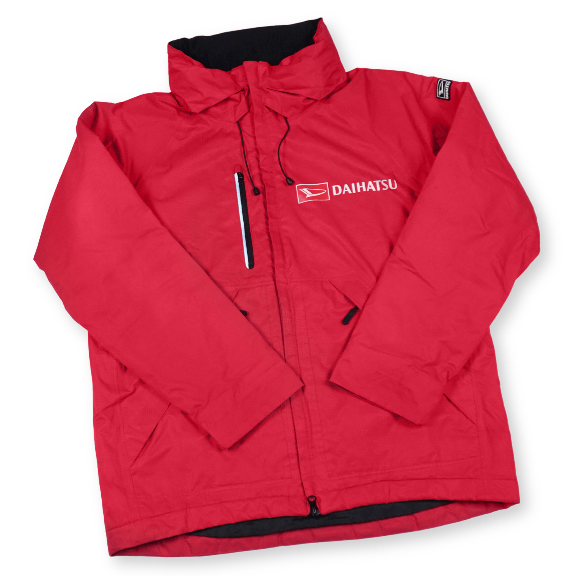 Retro JDM Japan Daihatsu HIJET Cargo Kei Truck Staff Insulated Hoodie Jacket Red - Sugoi JDM