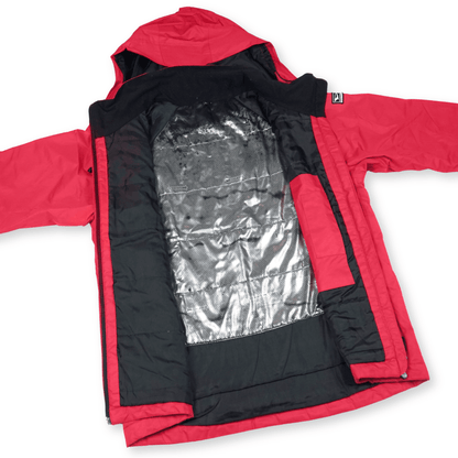 Retro JDM Japan Daihatsu HIJET Cargo Kei Truck Staff Insulated Hoodie Jacket Red - Sugoi JDM