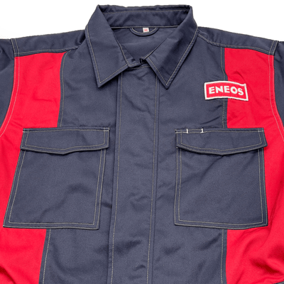 Retro JDM Japan Eneos Oil Heavy Duty Mechanic Coveralls Tsunagi Blue - Sugoi JDM